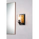 Bocage 1 Light 5 inch MB Bath Light Wall Light in Matte Black with Gold